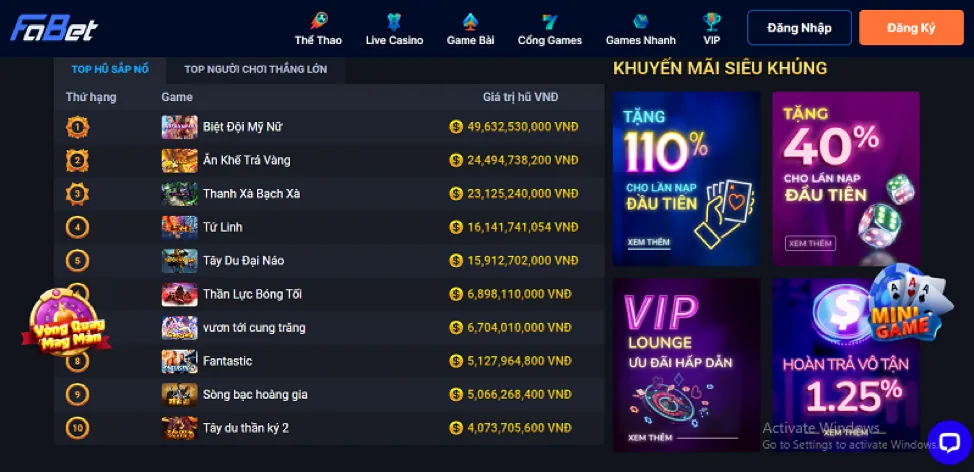 Đá gà trực tuyến tại 88vip casino